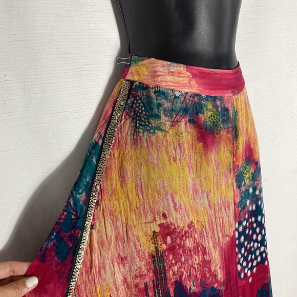 Zara Multicolored Jewel Midi Skirt Size S - Picture 6 of 16